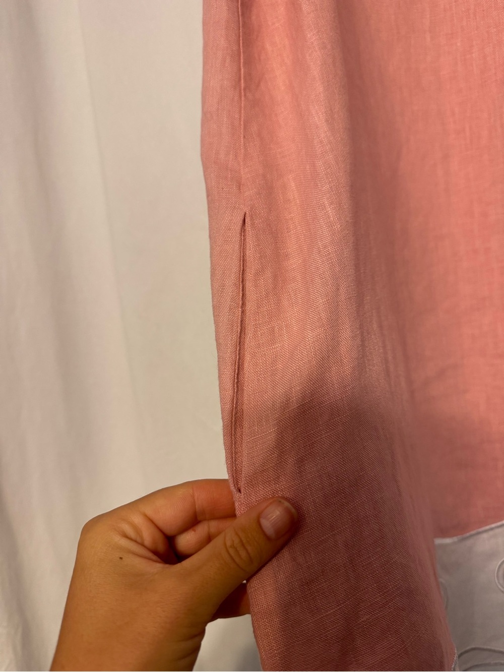 Staud Mika 100% Linen Dress - Pale Pink & White - Picture 9 of 14